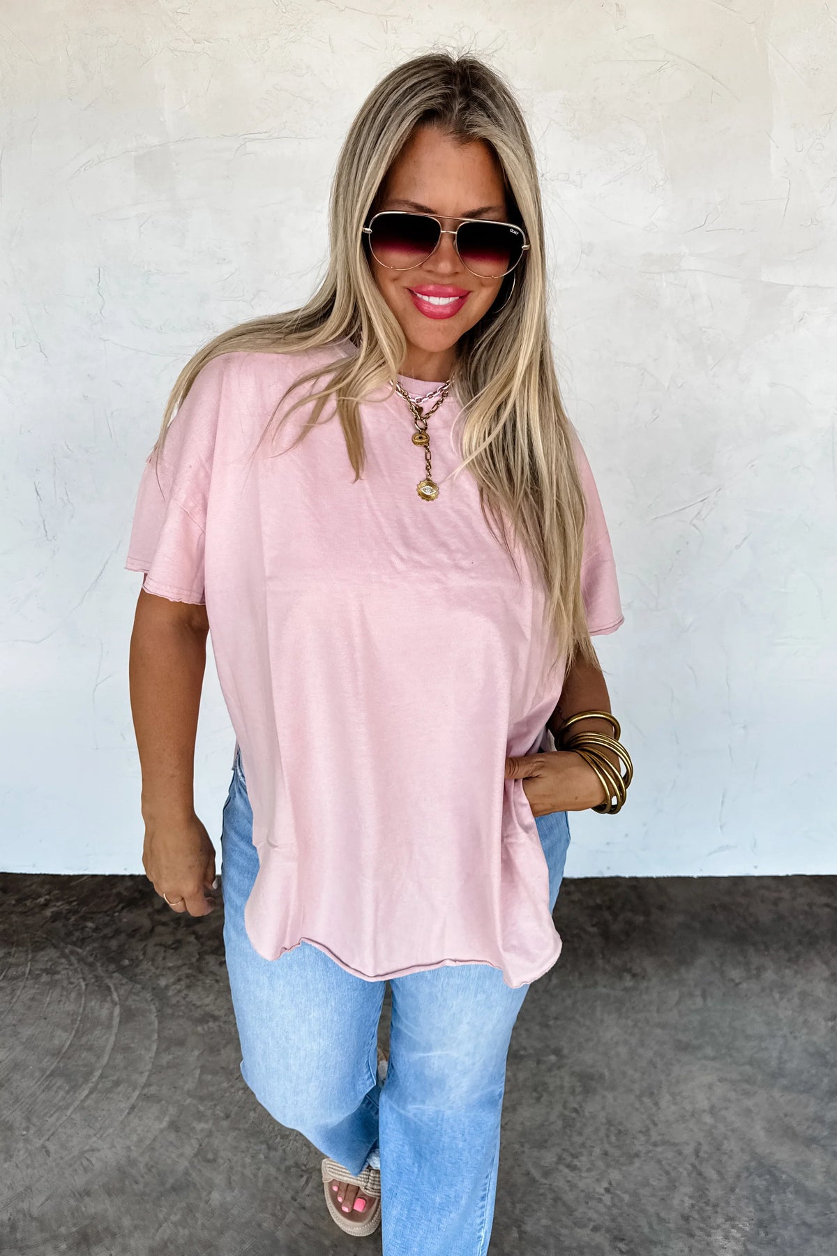 PREORDER: Joey Washed Cotton Boyfriend Tee-Womens-Stay Foxy Boutique, Florissant, Missouri