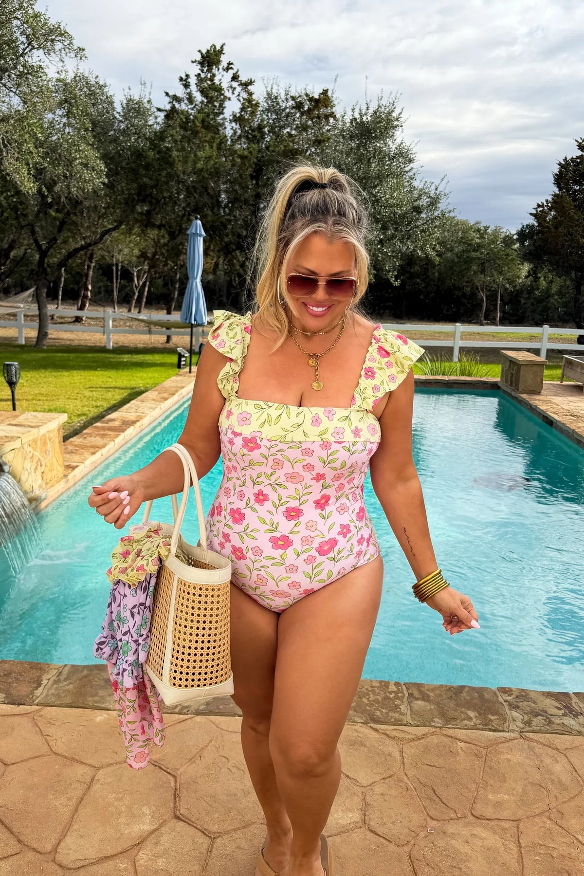 PREORDER: Floral Rainbow Swim Set-Womens-Stay Foxy Boutique, Florissant, Missouri