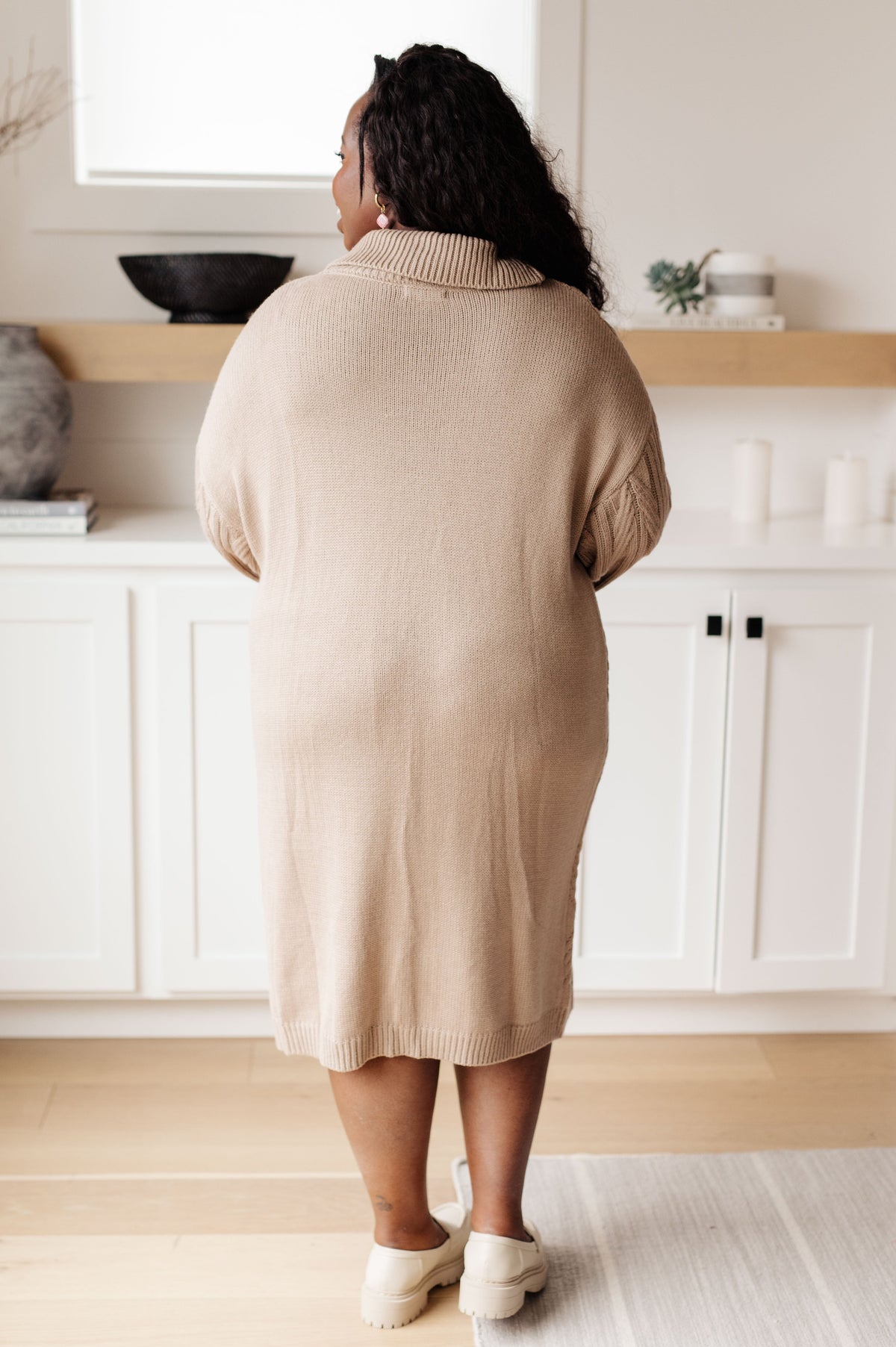 Bundled Beauty Turtleneck Sweater Dress-Dresses-Stay Foxy Boutique, Florissant, Missouri
