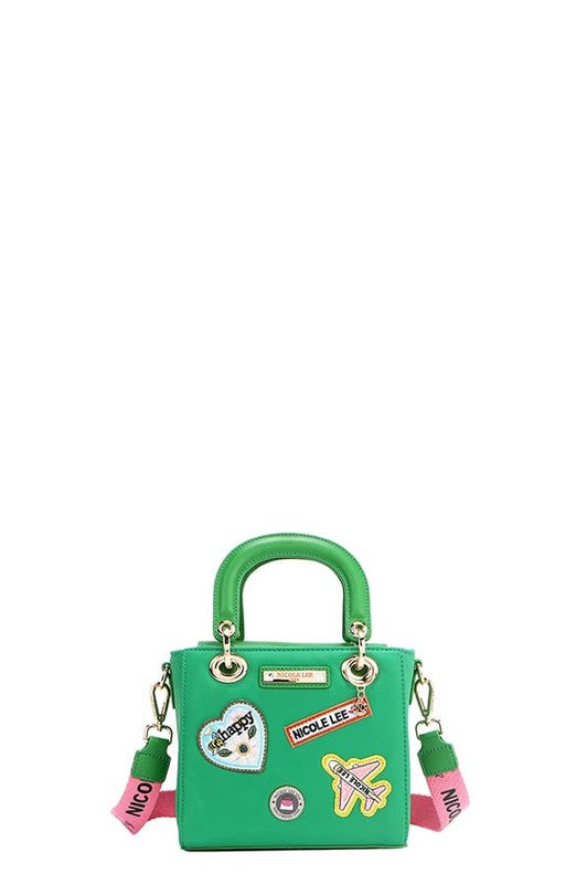 Nicole Lee USA Color Patch Handbag with Top Handle-Stay Foxy Boutique, Florissant, Missouri