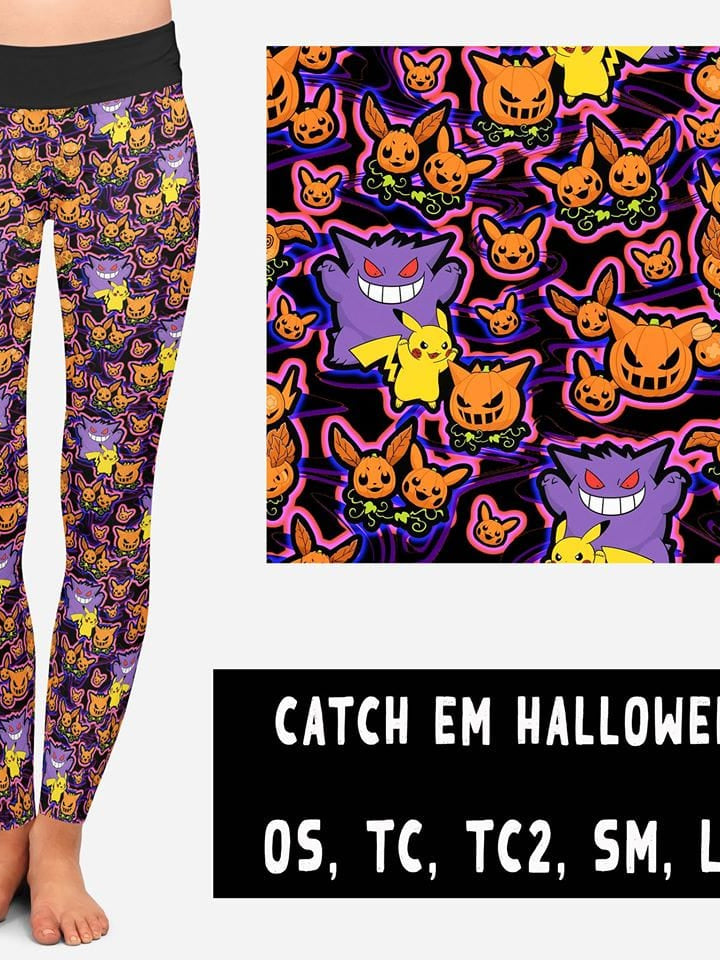 CATCH EM HALLOWEEN LEGGINGS/JOGGERS-Stay Foxy Boutique, Florissant, Missouri