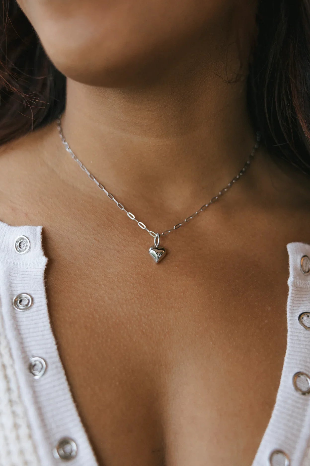 PREORDER: Mini Paperclip Chain Necklace in Silver-Womens-Stay Foxy Boutique, Florissant, Missouri