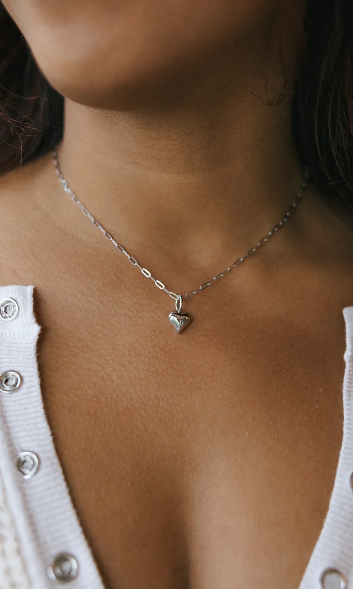 PREORDER: Mini Paperclip Chain Necklace in Silver-Womens-Stay Foxy Boutique, Florissant, Missouri