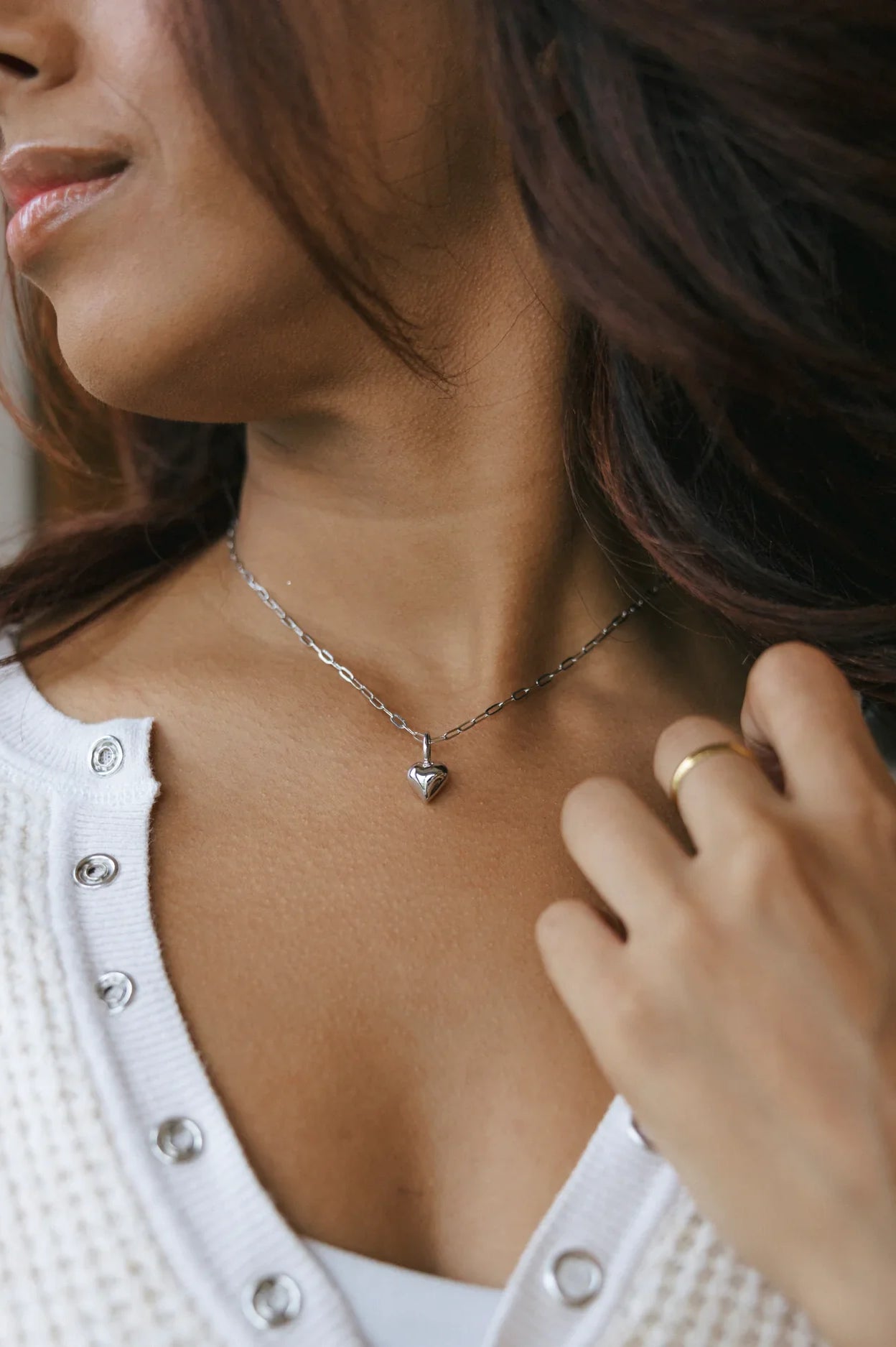 PREORDER: Mini Paperclip Chain Necklace in Silver-Womens-Stay Foxy Boutique, Florissant, Missouri