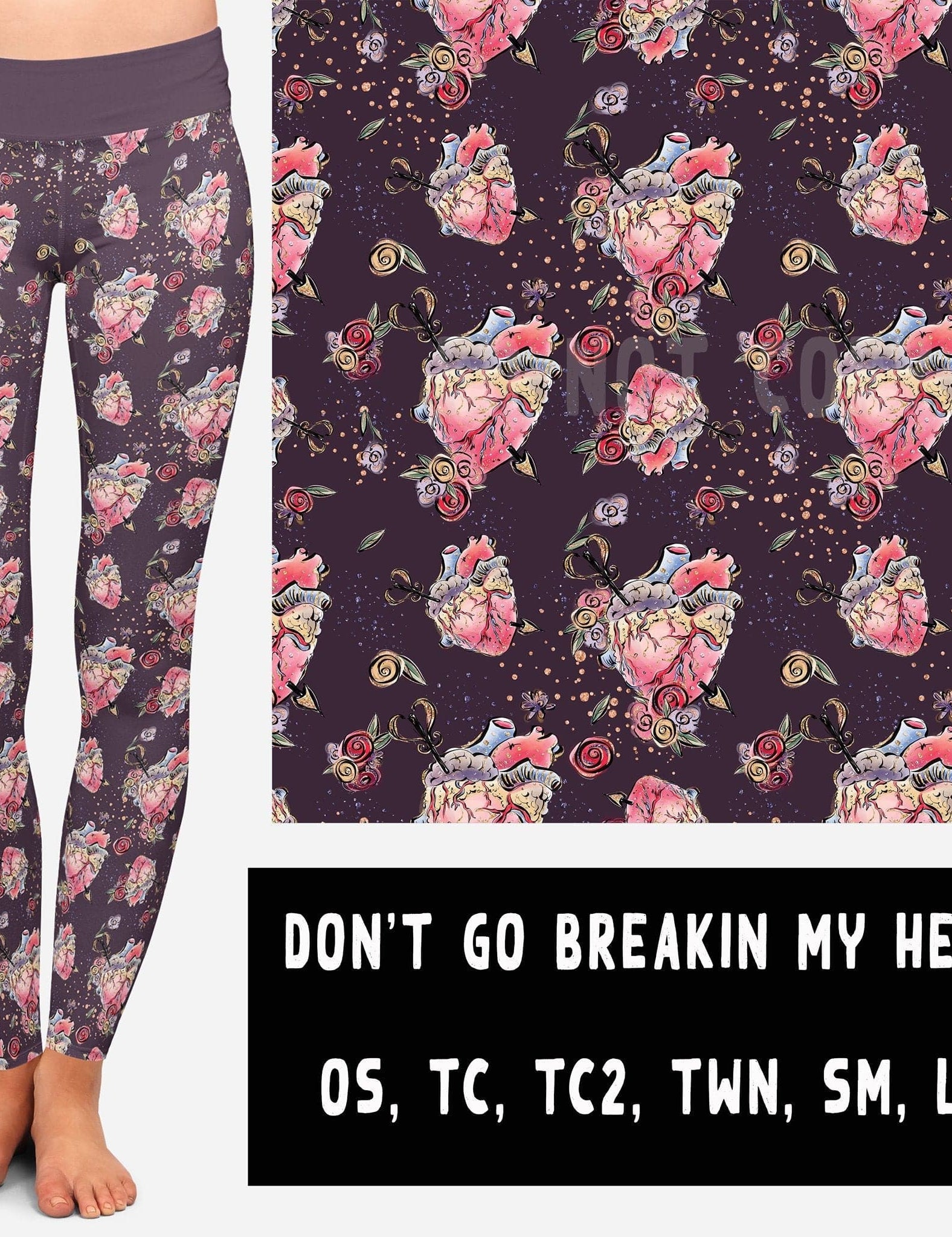 VDAY BATCH-DON'T GO BREAKIN MY HEART LEGGINGS AND JOGGERS-Stay Foxy Boutique, Florissant, Missouri