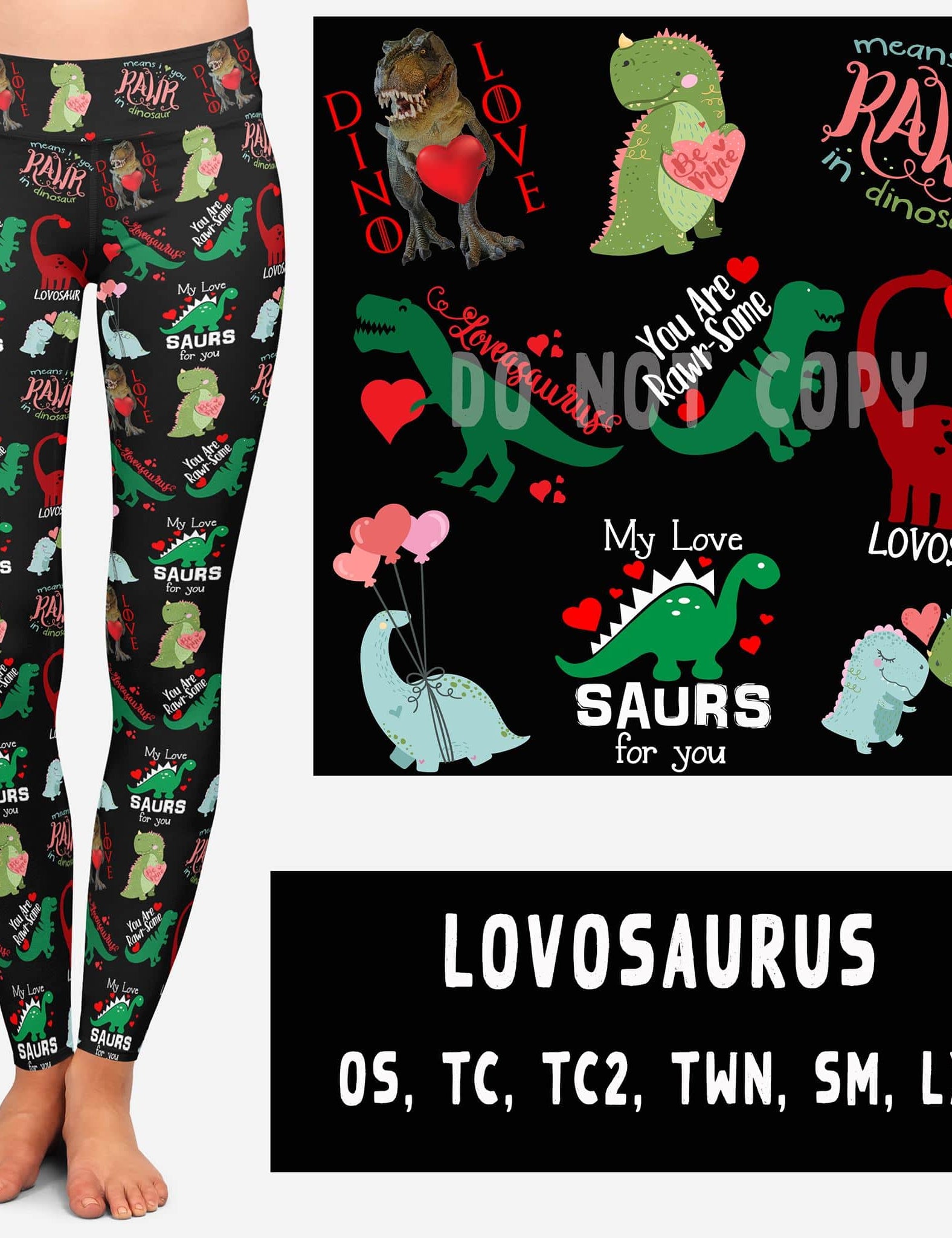 VDAY BATCH-LOVOSAURUS LEGGINGS AND JOGGERS-Stay Foxy Boutique, Florissant, Missouri