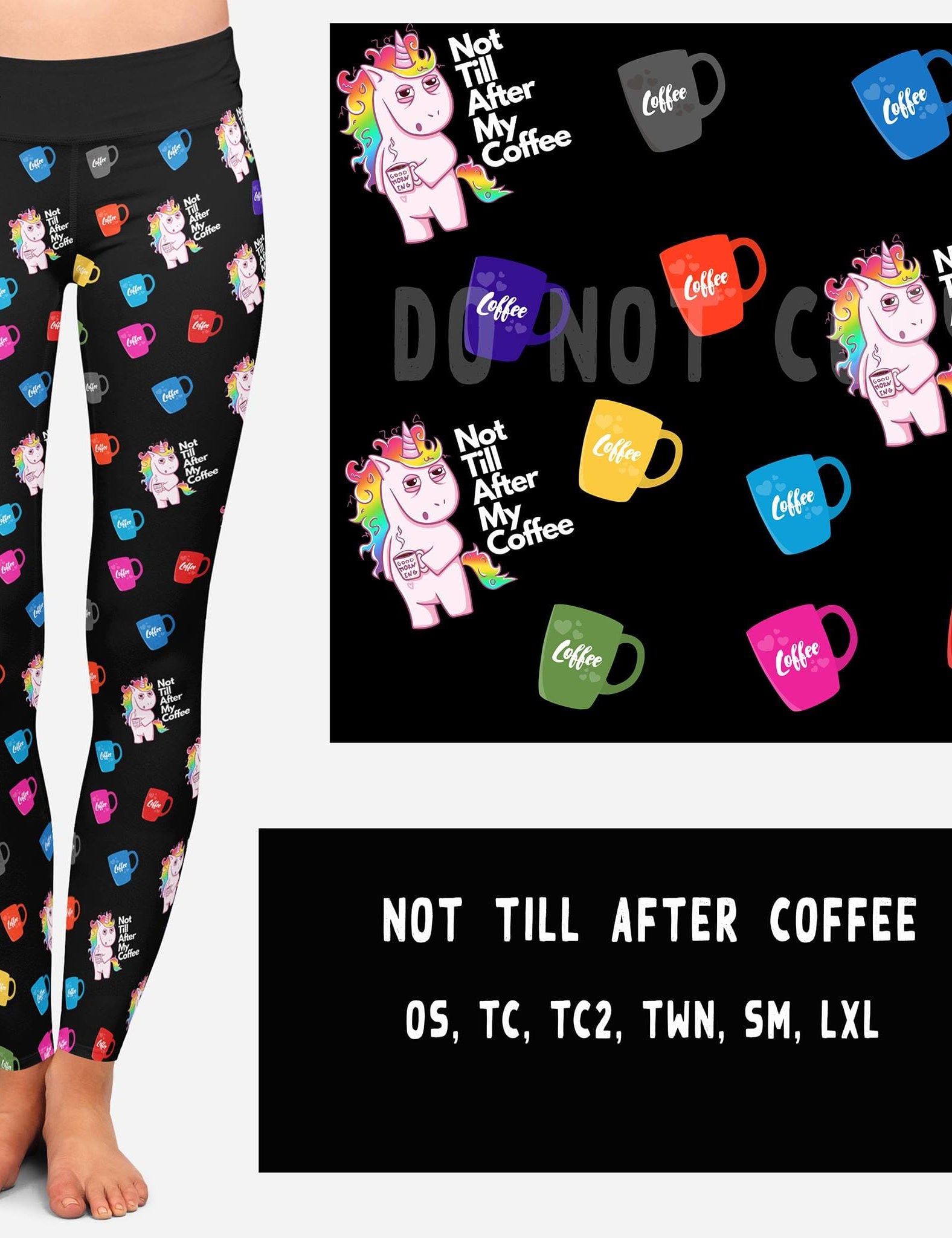 NOT TILL AFTER COFFEE LEGGINGS AND JOGGERS-Stay Foxy Boutique, Florissant, Missouri