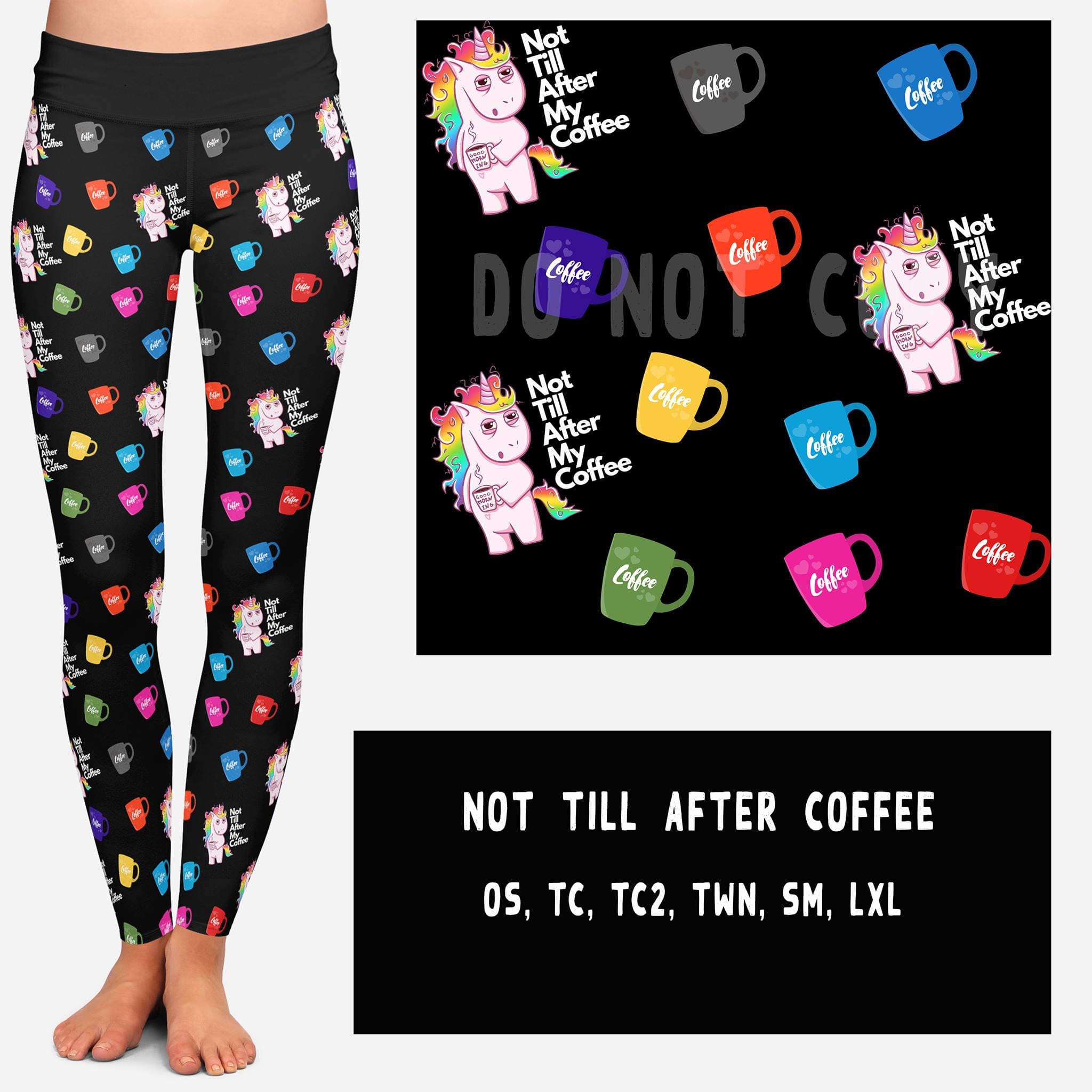 NOT TILL AFTER COFFEE LEGGINGS AND JOGGERS-Stay Foxy Boutique, Florissant, Missouri