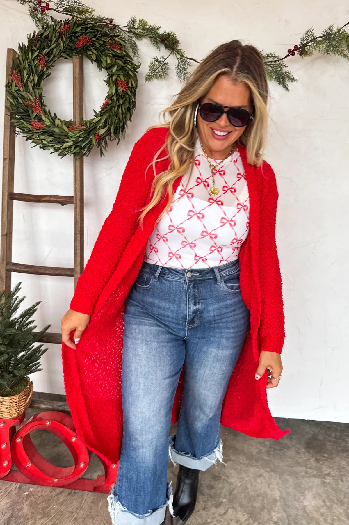 PREORDER: Poppy Knit Popcorn Cardigan-Womens-Stay Foxy Boutique, Florissant, Missouri