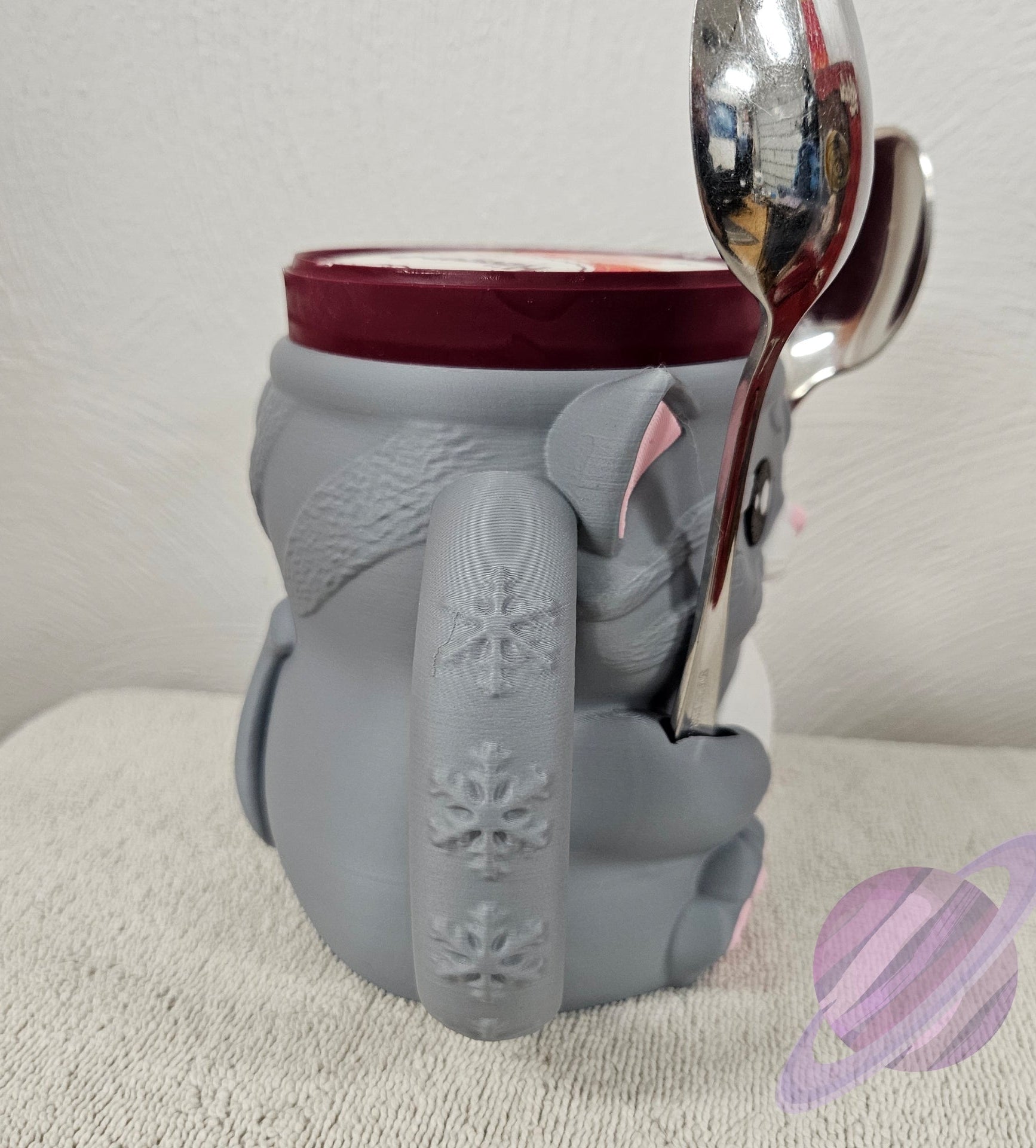 CUDDLES THE CAT- 3D PRINTED ICE CREAM PINT HOLDER-Stay Foxy Boutique, Florissant, Missouri