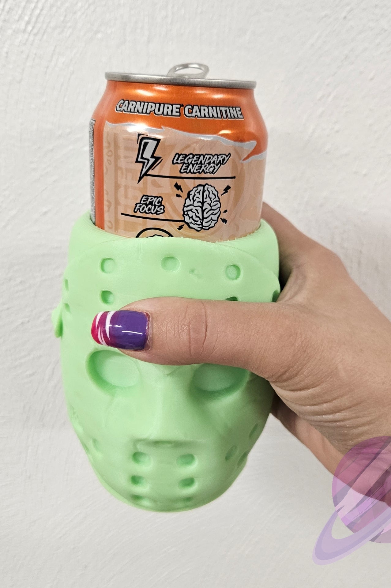 CRYSTAL LAKE- GLOW IN THE DARK-3D PRINTED CAN HOLDER-Stay Foxy Boutique, Florissant, Missouri