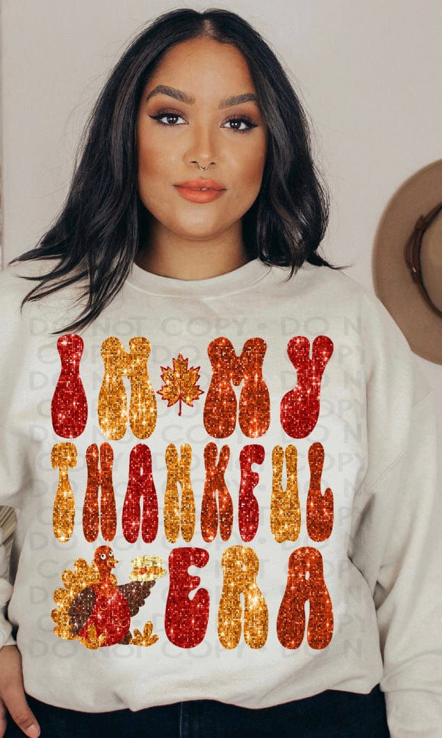 Thankful Faux Glitter Graphic T-Graphic T-Stay Foxy Boutique, Florissant, Missouri