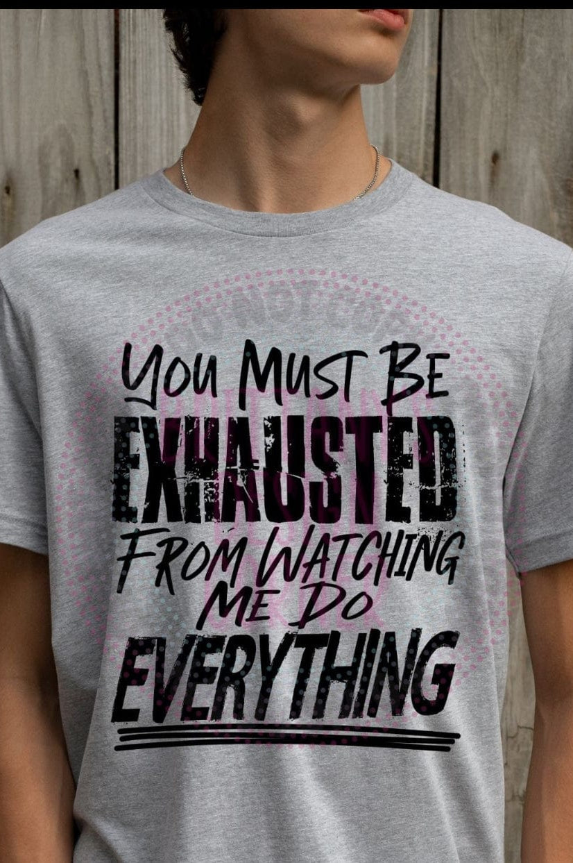 Exhausted Graphic T-Graphic T-Stay Foxy Boutique, Florissant, Missouri