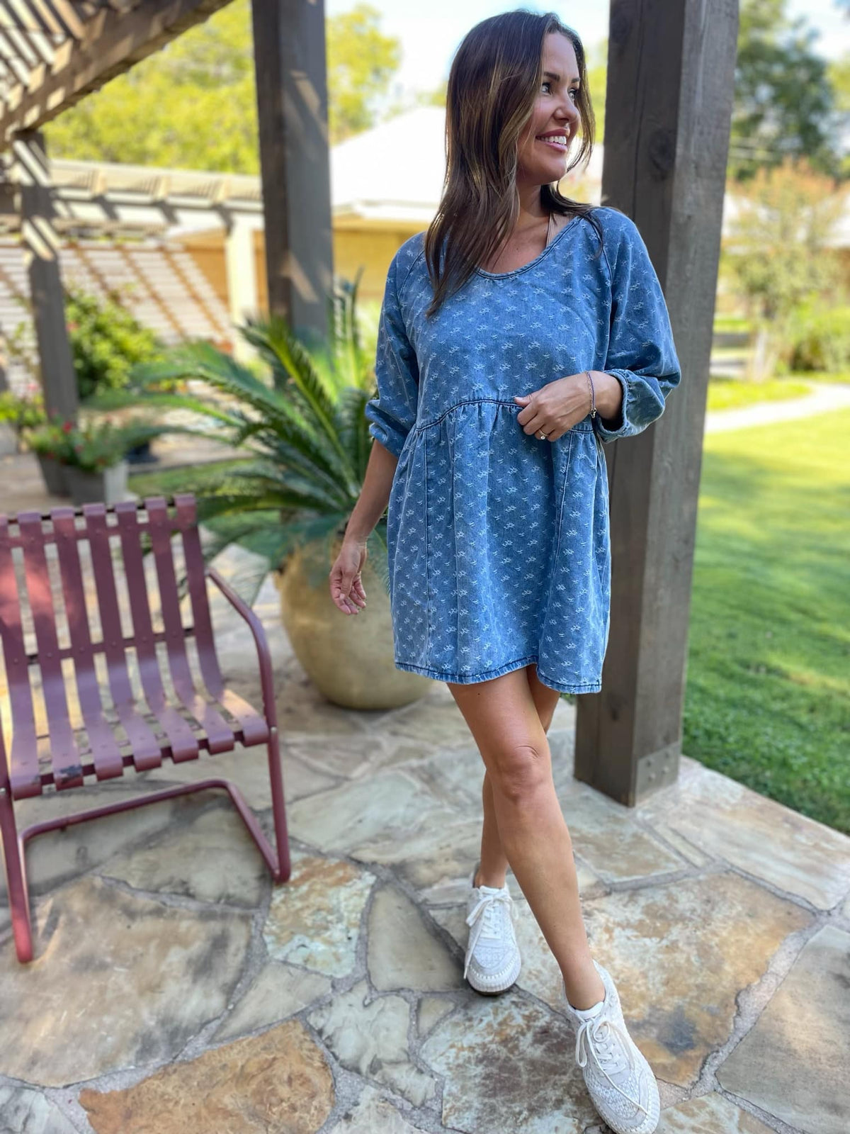 Alexa Denim Dress-Womens-Stay Foxy Boutique, Florissant, Missouri
