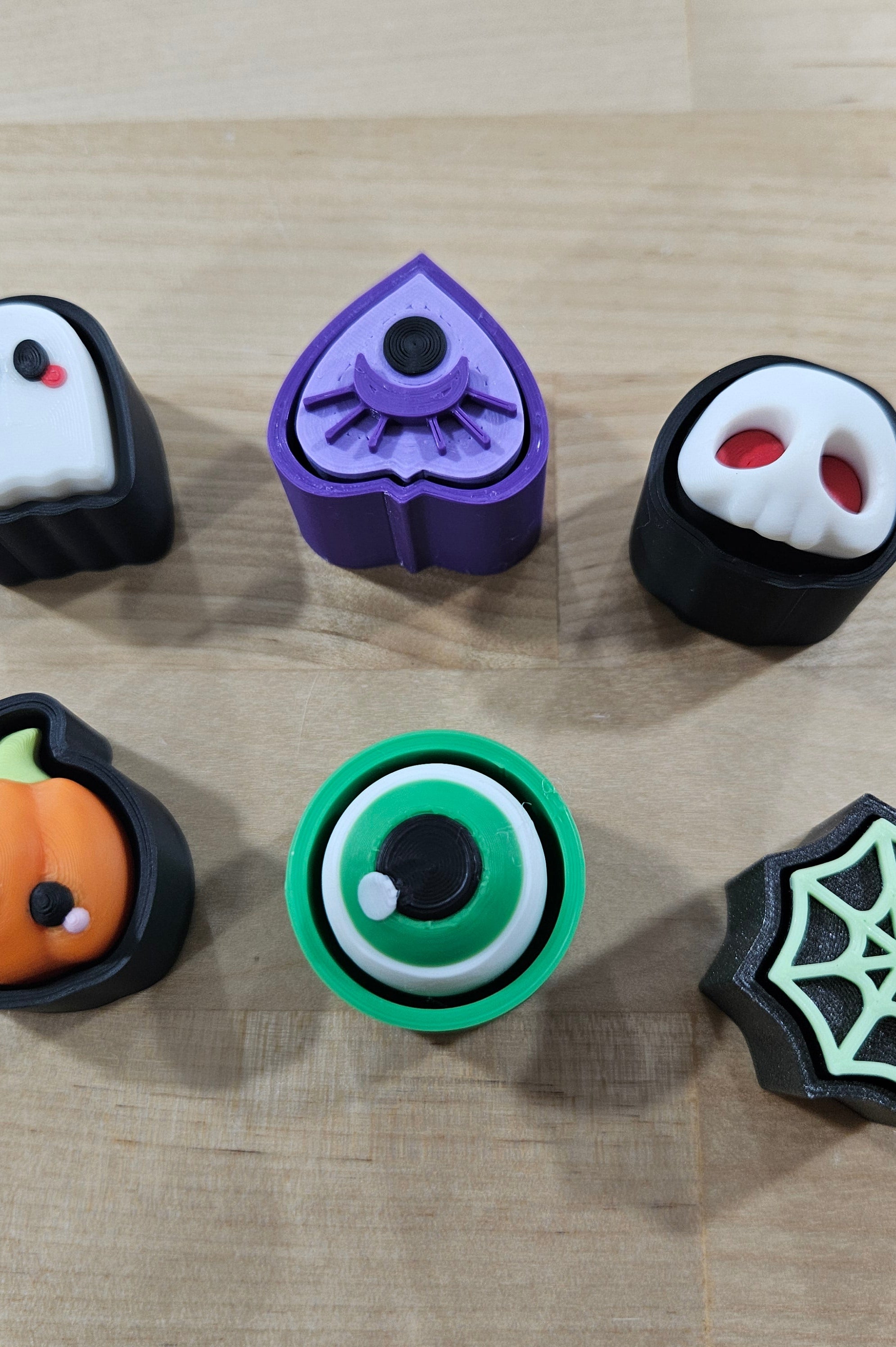 6 PACK- 3D PRINTED SPOOKY CLICKER FIDGETS-Stay Foxy Boutique, Florissant, Missouri