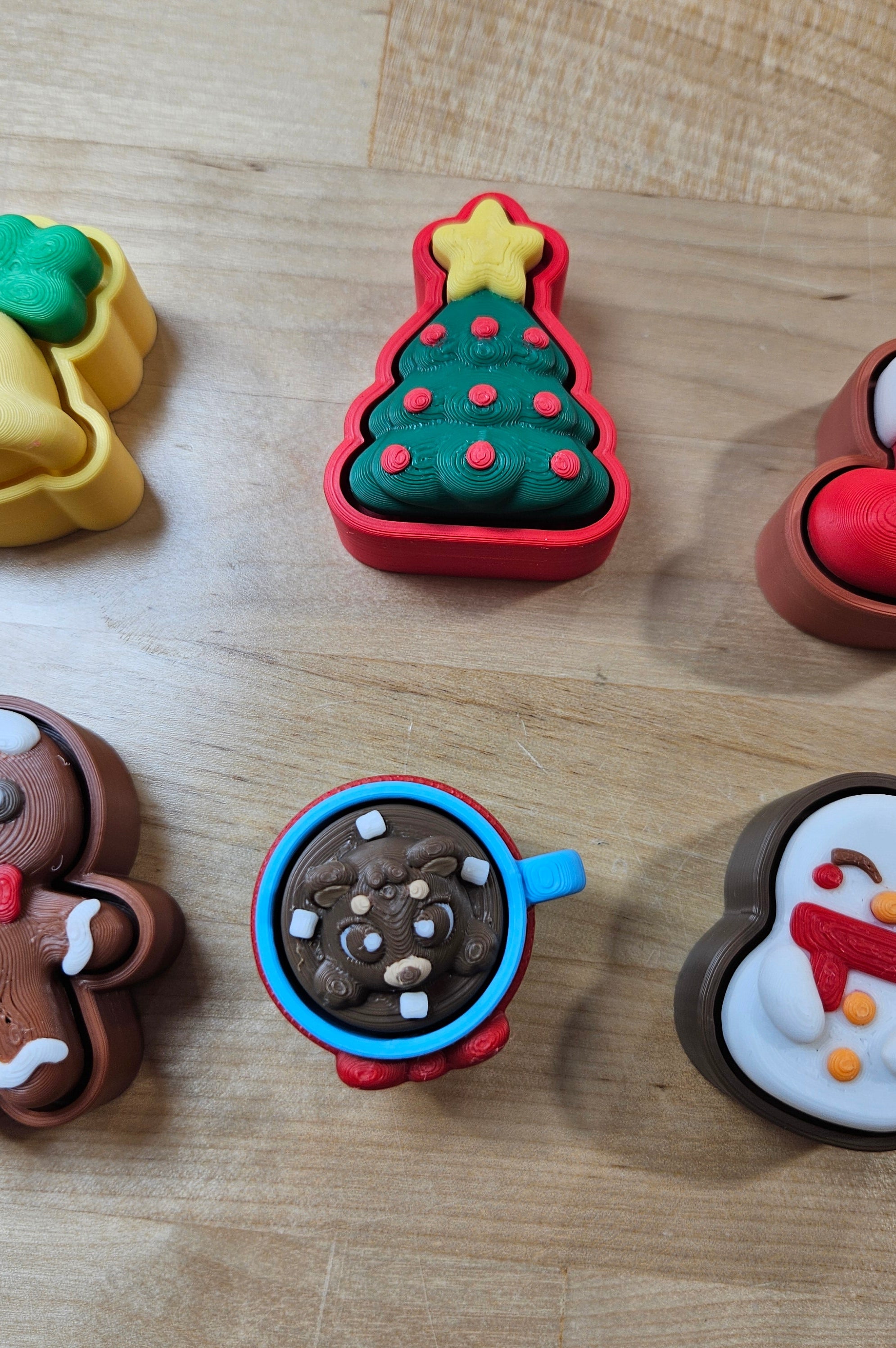 6 PACK- 3D PRINTED HOLIDAY CLICKER FIDGETS-Stay Foxy Boutique, Florissant, Missouri