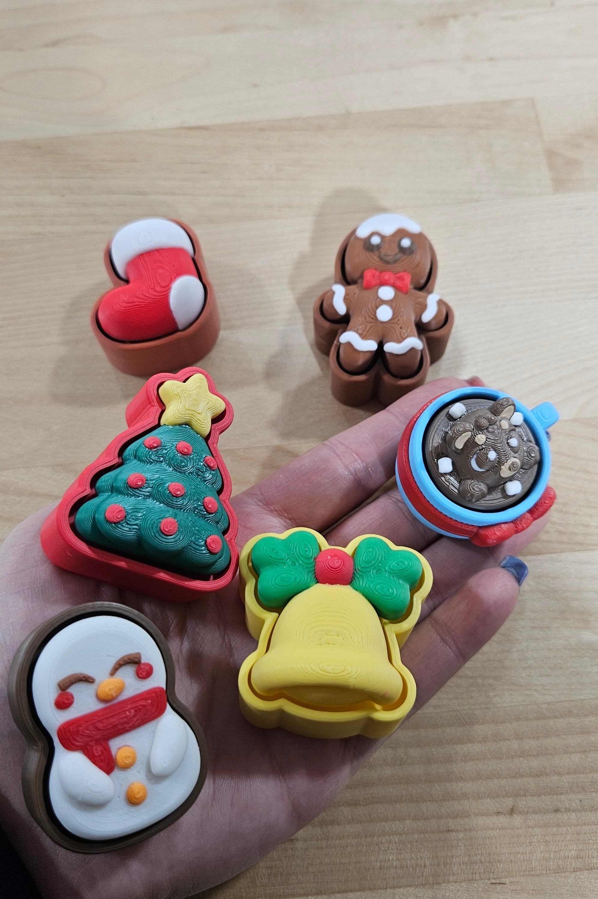 6 PACK- 3D PRINTED HOLIDAY CLICKER FIDGETS-Stay Foxy Boutique, Florissant, Missouri