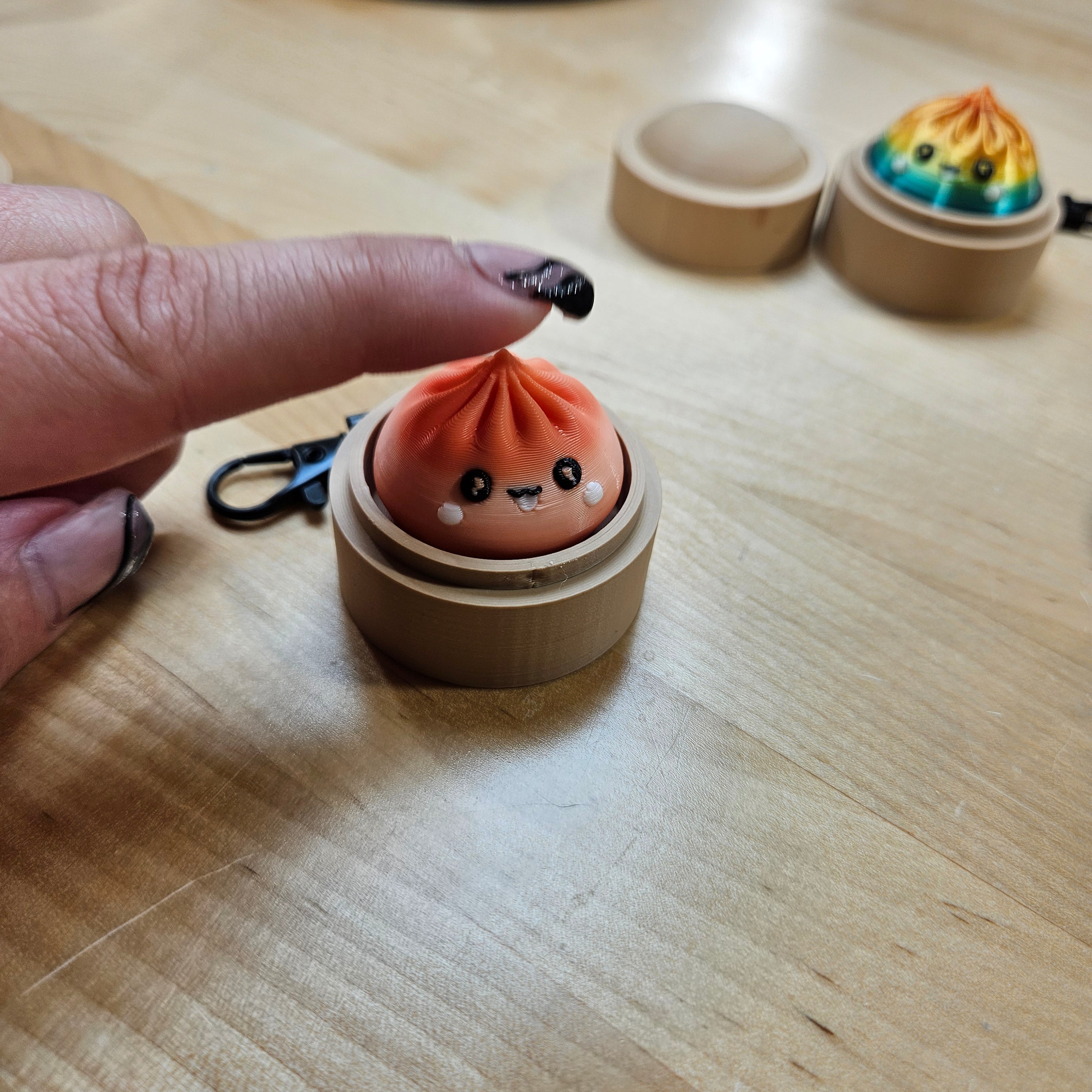 5 PACK MYSTERY FIDGET CLICKER DUMPLING KEYCHAINS- 3D PRINTED-Stay Foxy Boutique, Florissant, Missouri