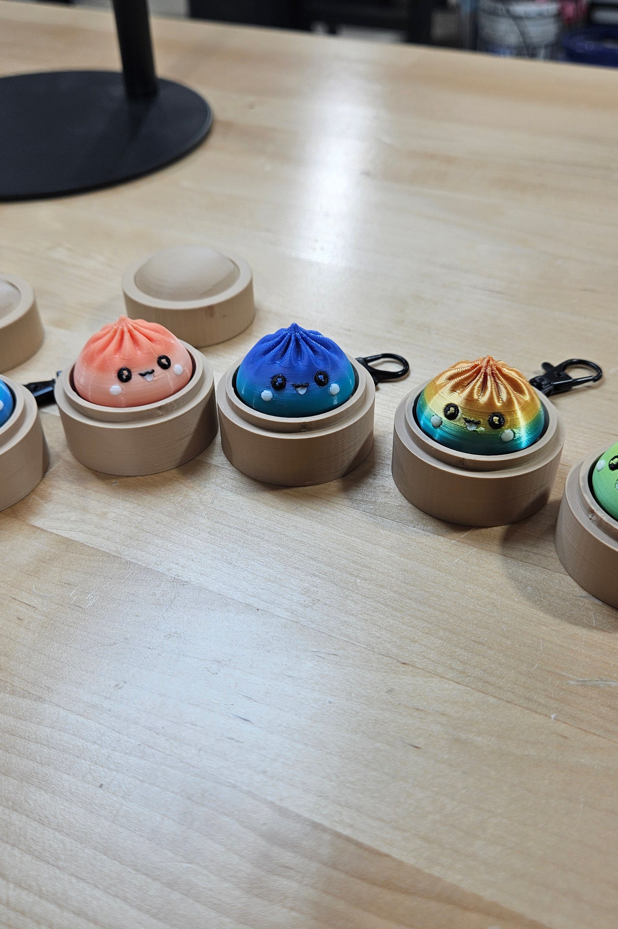 5 PACK MYSTERY FIDGET CLICKER DUMPLING KEYCHAINS- 3D PRINTED-Stay Foxy Boutique, Florissant, Missouri