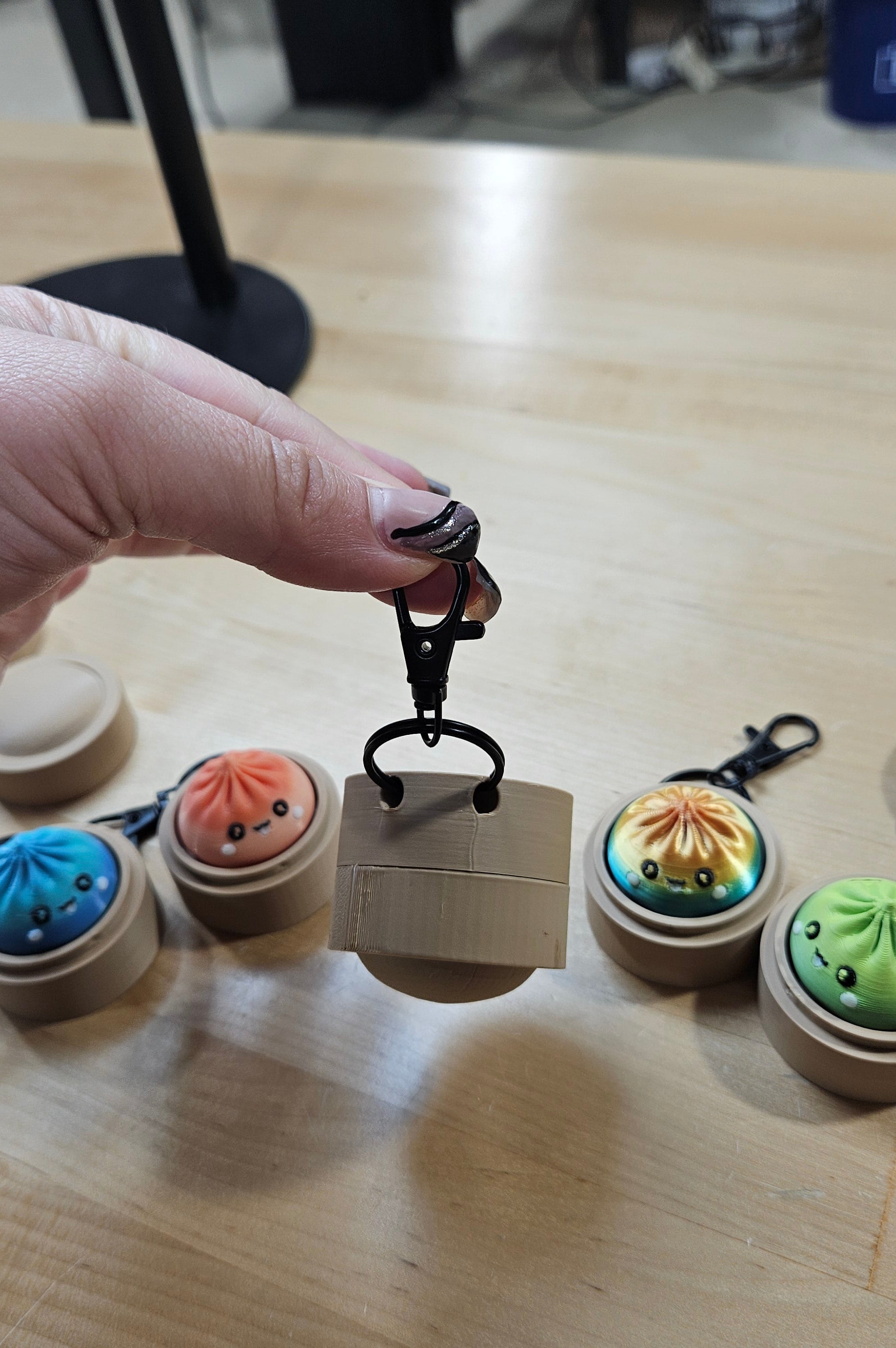 5 PACK MYSTERY FIDGET CLICKER DUMPLING KEYCHAINS- 3D PRINTED-Stay Foxy Boutique, Florissant, Missouri