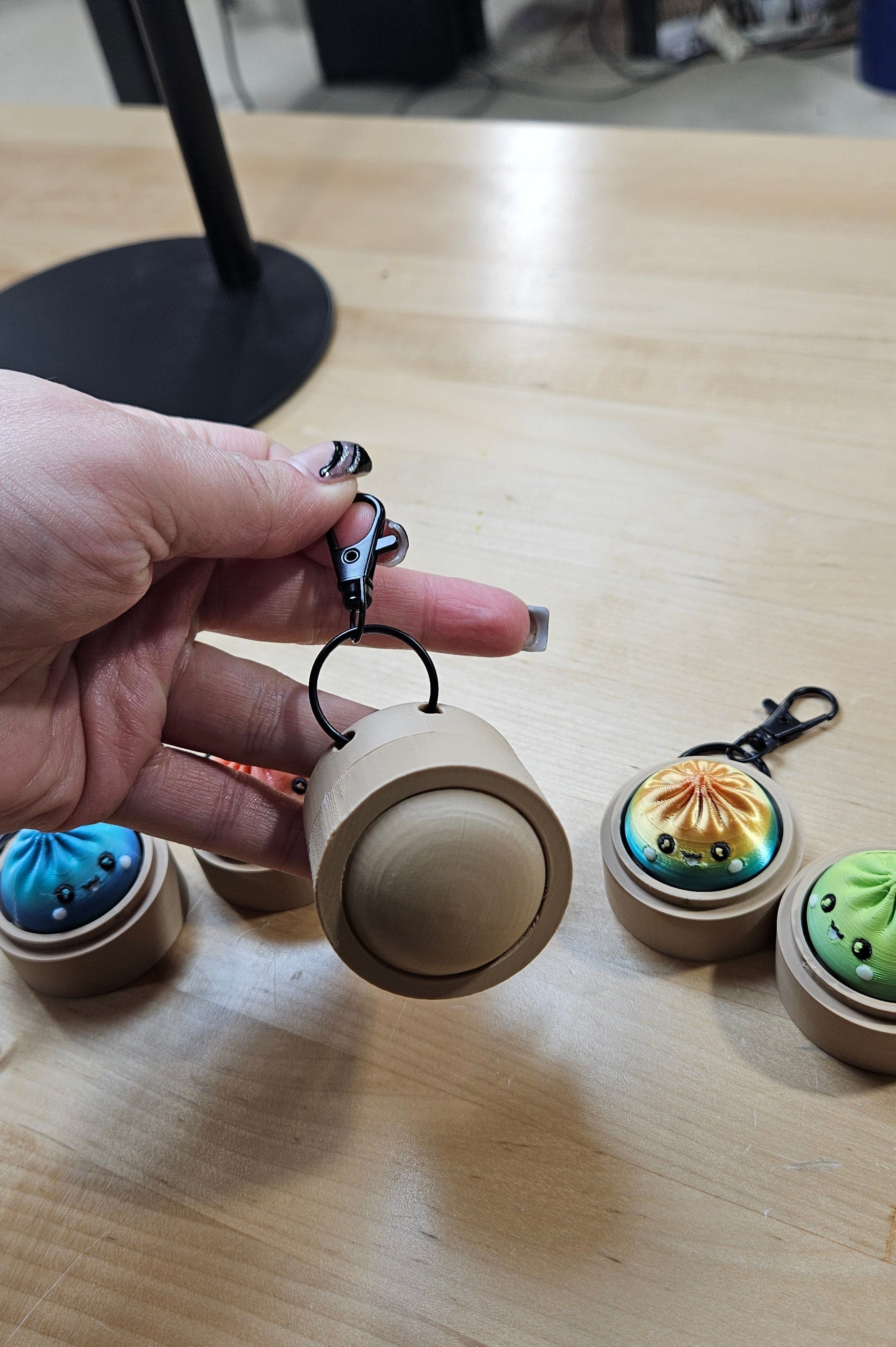 5 PACK MYSTERY FIDGET CLICKER DUMPLING KEYCHAINS- 3D PRINTED-Stay Foxy Boutique, Florissant, Missouri