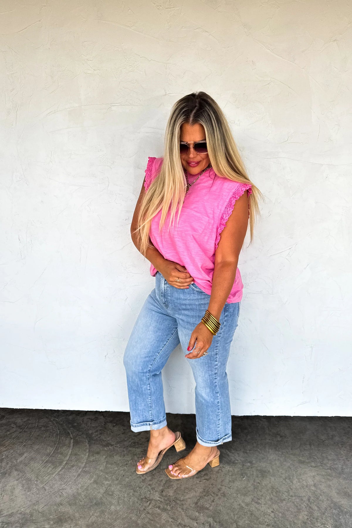 PREORDER: Sweet Lace Days Tee-Womens-Stay Foxy Boutique, Florissant, Missouri