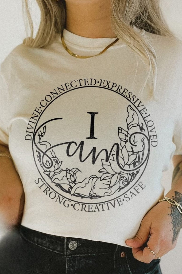 I Am Circle Graphic T-Graphic T-Stay Foxy Boutique, Florissant, Missouri