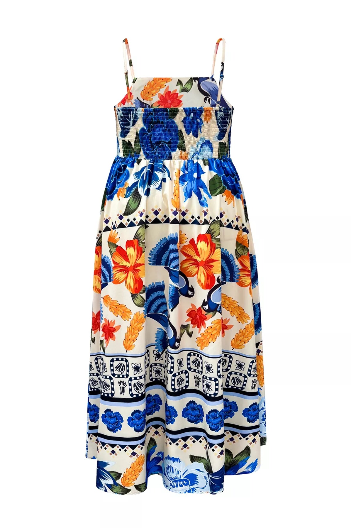 Plus Size Floral Print Spaghetti Strap Maxi Dress-Stay Foxy Boutique, Florissant, Missouri