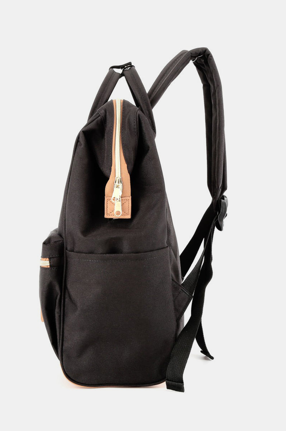 Himawari Contrast Waterproof Canvas Backpack Bag with Side Pockets-Stay Foxy Boutique, Florissant, Missouri