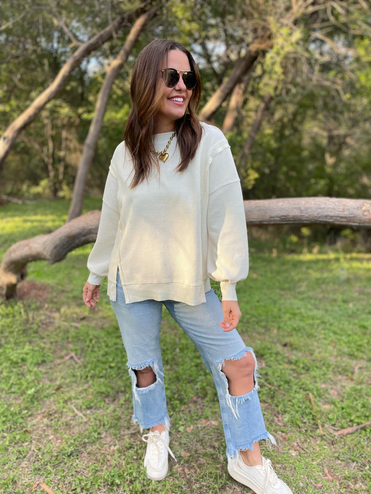 PREORDER: Thinking It Over Waffle Knit Pullover in Three Colors-Womens-Stay Foxy Boutique, Florissant, Missouri