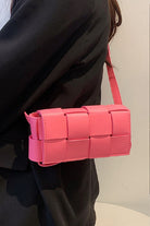 Zenana Vegan Leather Woven Crossbody Bag-Stay Foxy Boutique, Florissant, Missouri