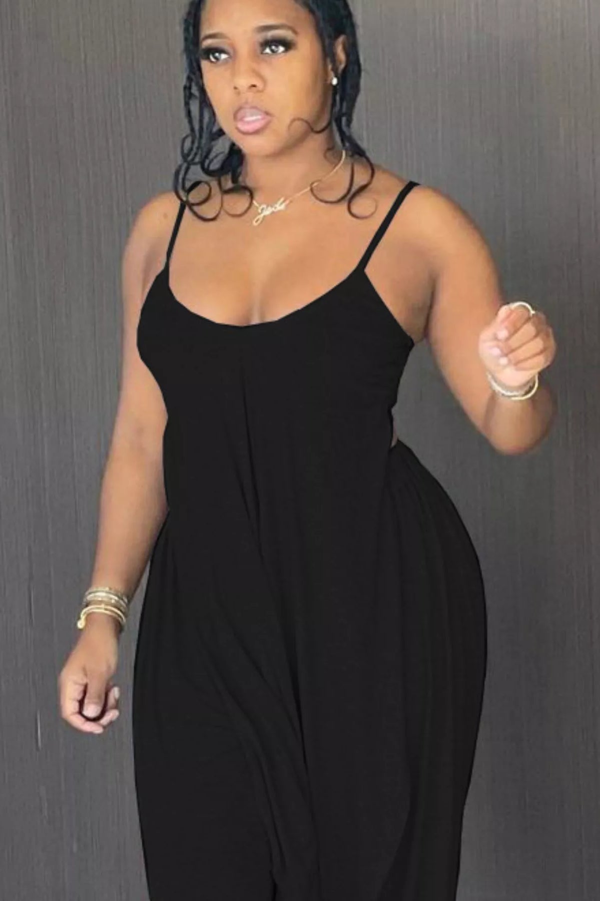 Full Size Asymmetrical Hem Cami and Pants Set Plus Size-Stay Foxy Boutique, Florissant, Missouri