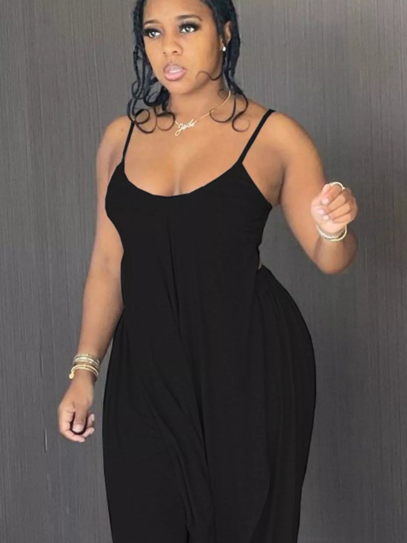 Full Size Asymmetrical Hem Cami and Pants Set Plus Size-Stay Foxy Boutique, Florissant, Missouri