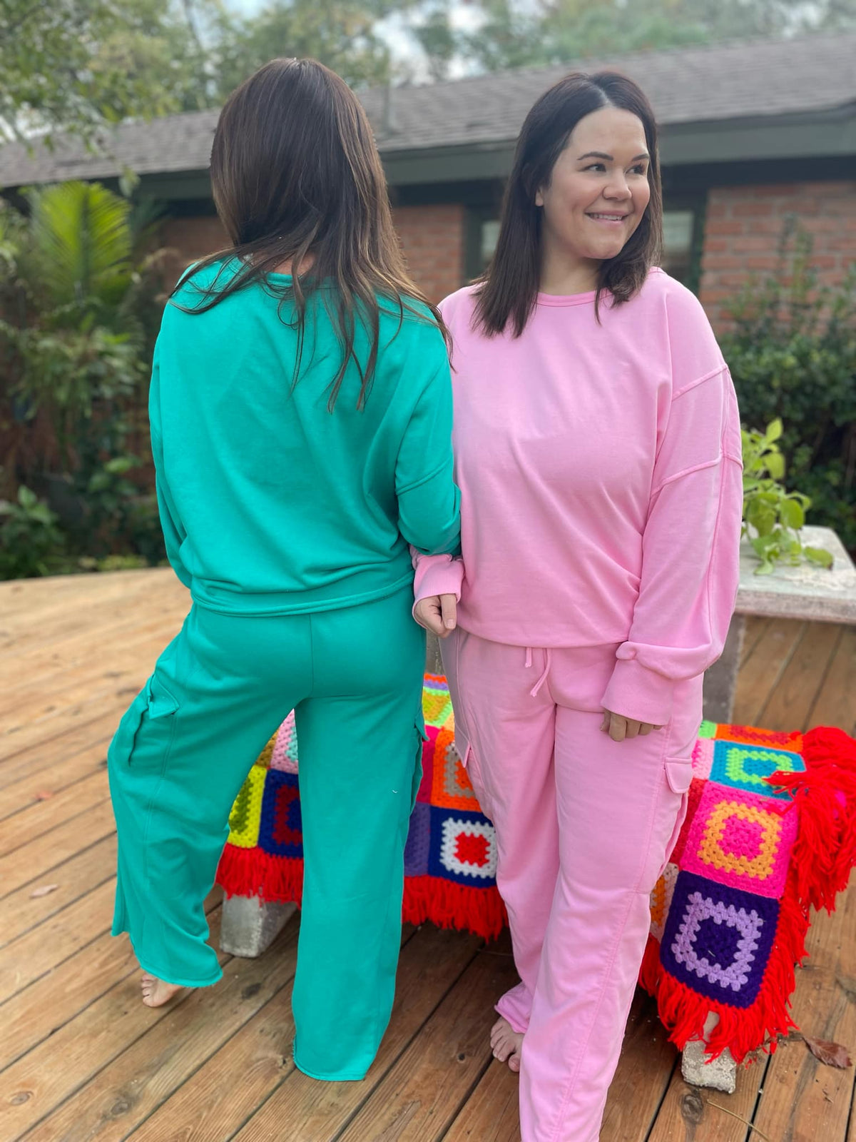 Beautiful Day Mineral Wash Pullover and Cargo Pants Set in Two Colors-Womens-Stay Foxy Boutique, Florissant, Missouri