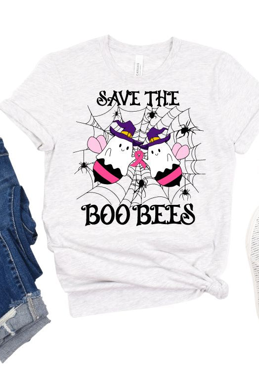 Save The Boo Bees Tee In Ash-Womens-Stay Foxy Boutique, Florissant, Missouri