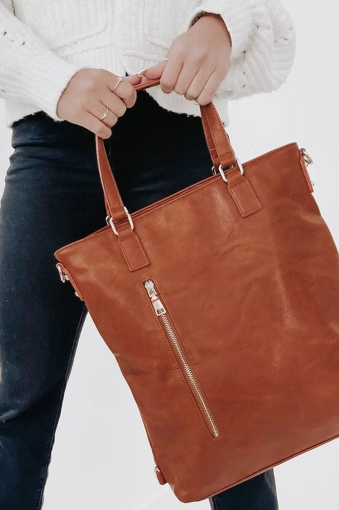 PREORDER: Upper East Side Vegan Leather Backpack & Crossbody Tote Bag in Three Colors-Womens-Stay Foxy Boutique, Florissant, Missouri