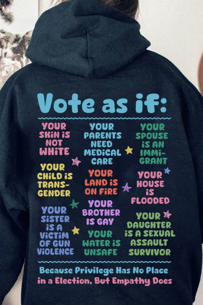 Vote As If Graphic T shirt (this image will go on the back unless you note in the note area you want it on the front)-Graphic T-Stay Foxy Boutique, Florissant, Missouri
