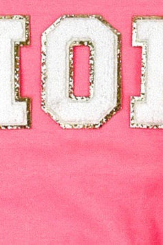 PREORDER: Cheer Mom + Mini Chenille Patch Sweatshirt-Womens-Stay Foxy Boutique, Florissant, Missouri