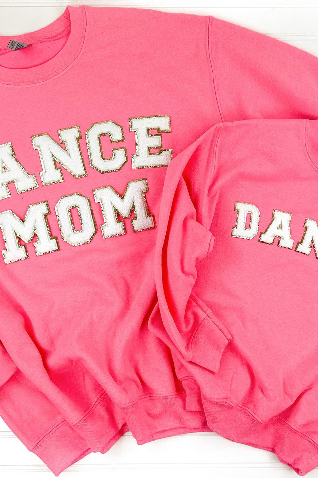 Dance Mom + Mini Chenille Patch Sweatshirts-Womens-Stay Foxy Boutique, Florissant, Missouri