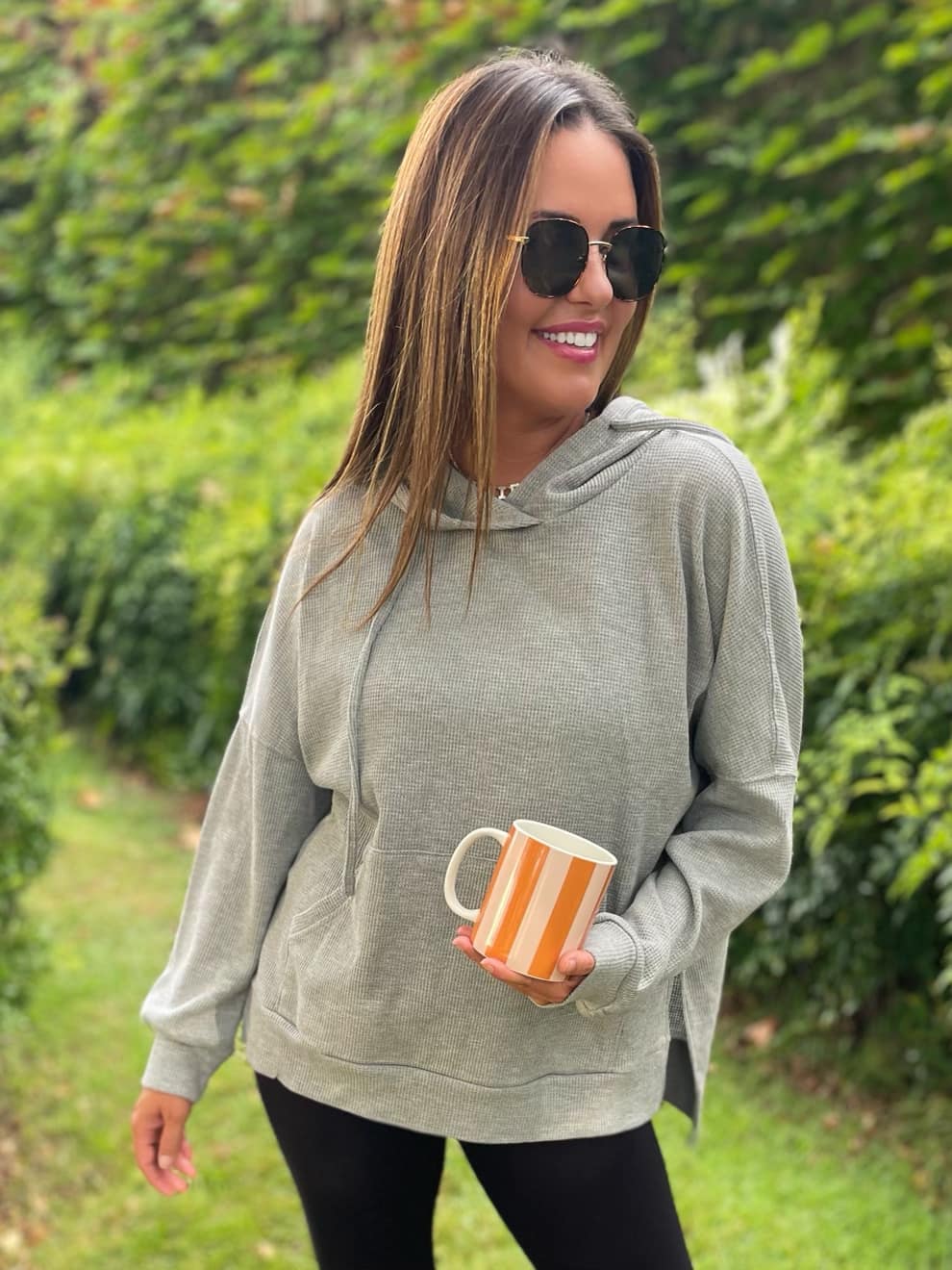 Best Selling Touch Of Fall Thermal Hoodie in Five Colors-Womens-Stay Foxy Boutique, Florissant, Missouri