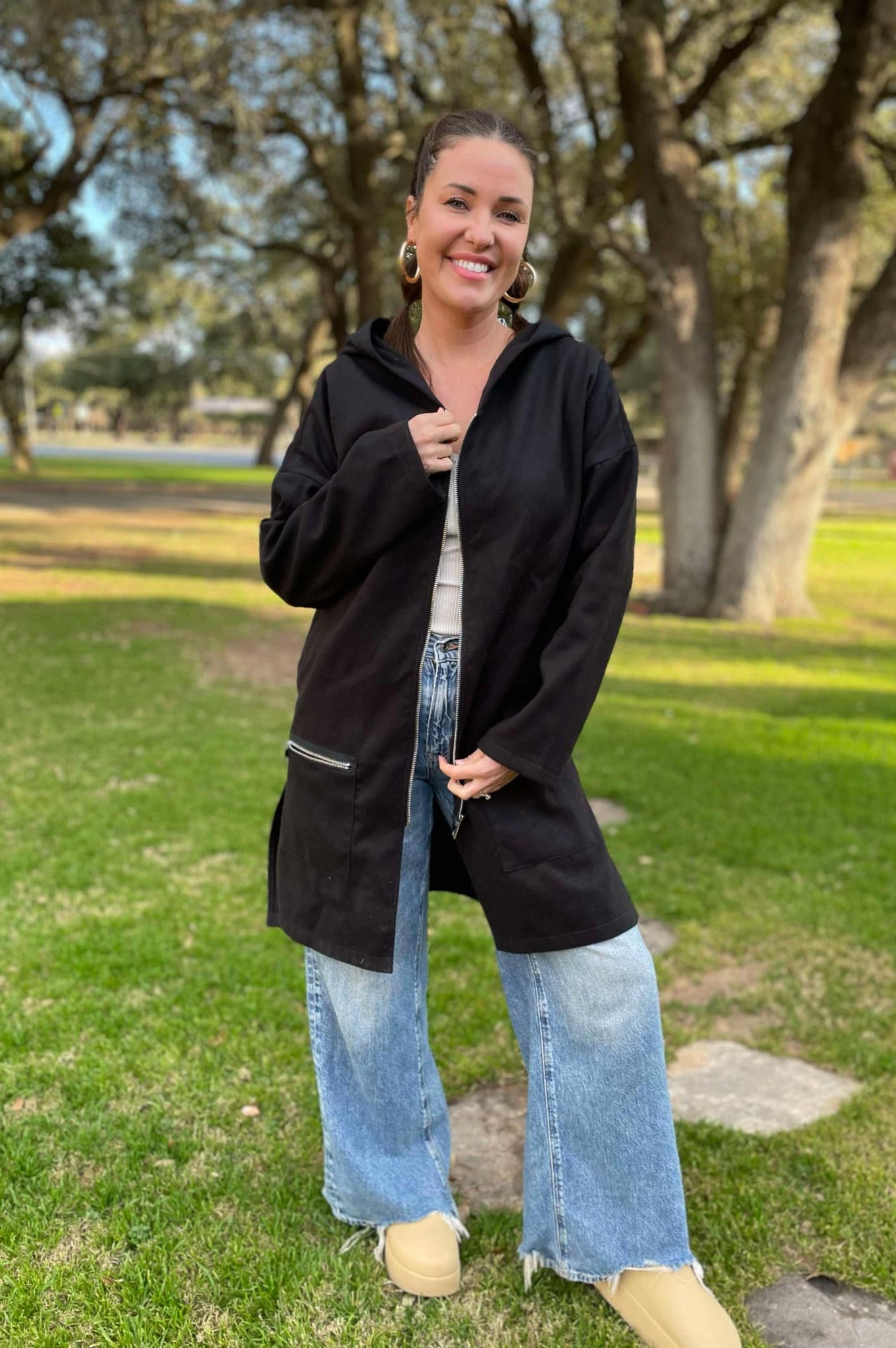 PREORDER: Time Slips Away Hooded Jacket in Three Colors-Womens-Stay Foxy Boutique, Florissant, Missouri