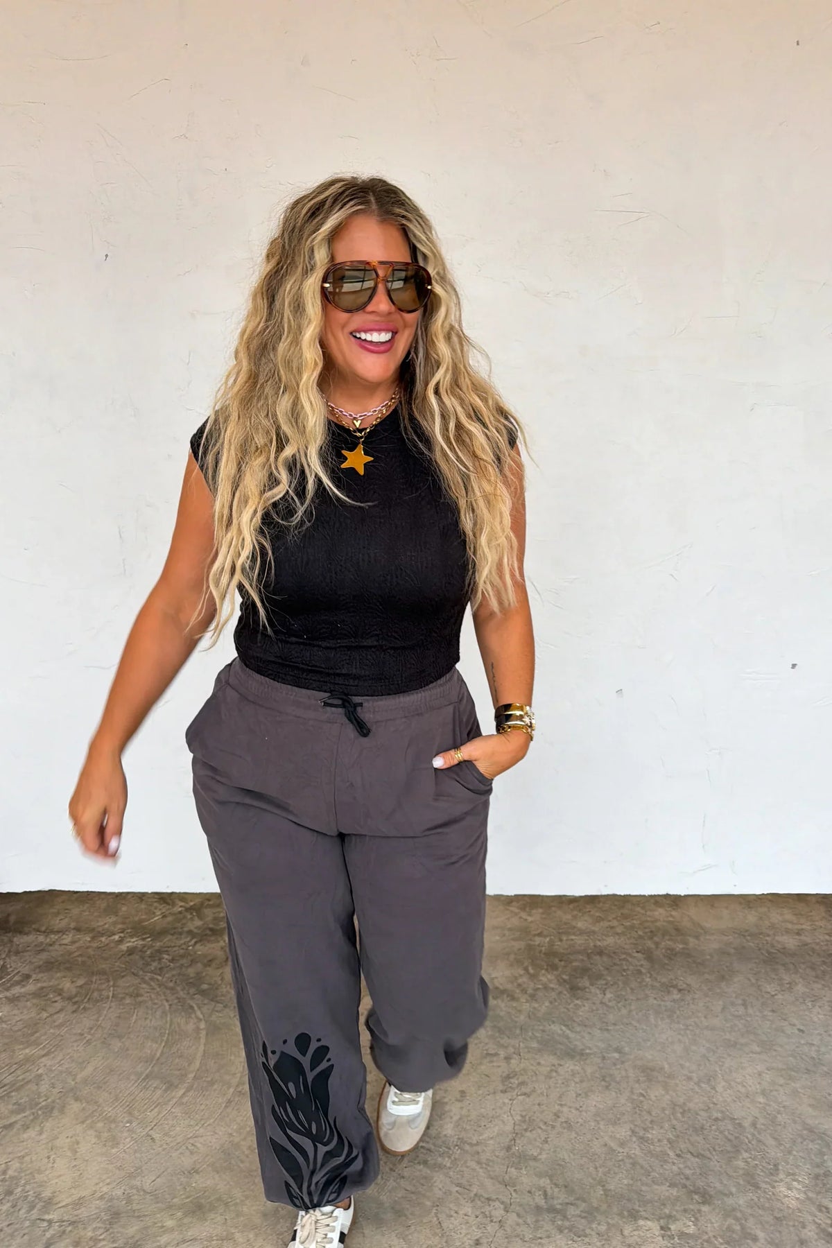 PREORDER: Blakeley Flower Power Joggers-Womens-Stay Foxy Boutique, Florissant, Missouri