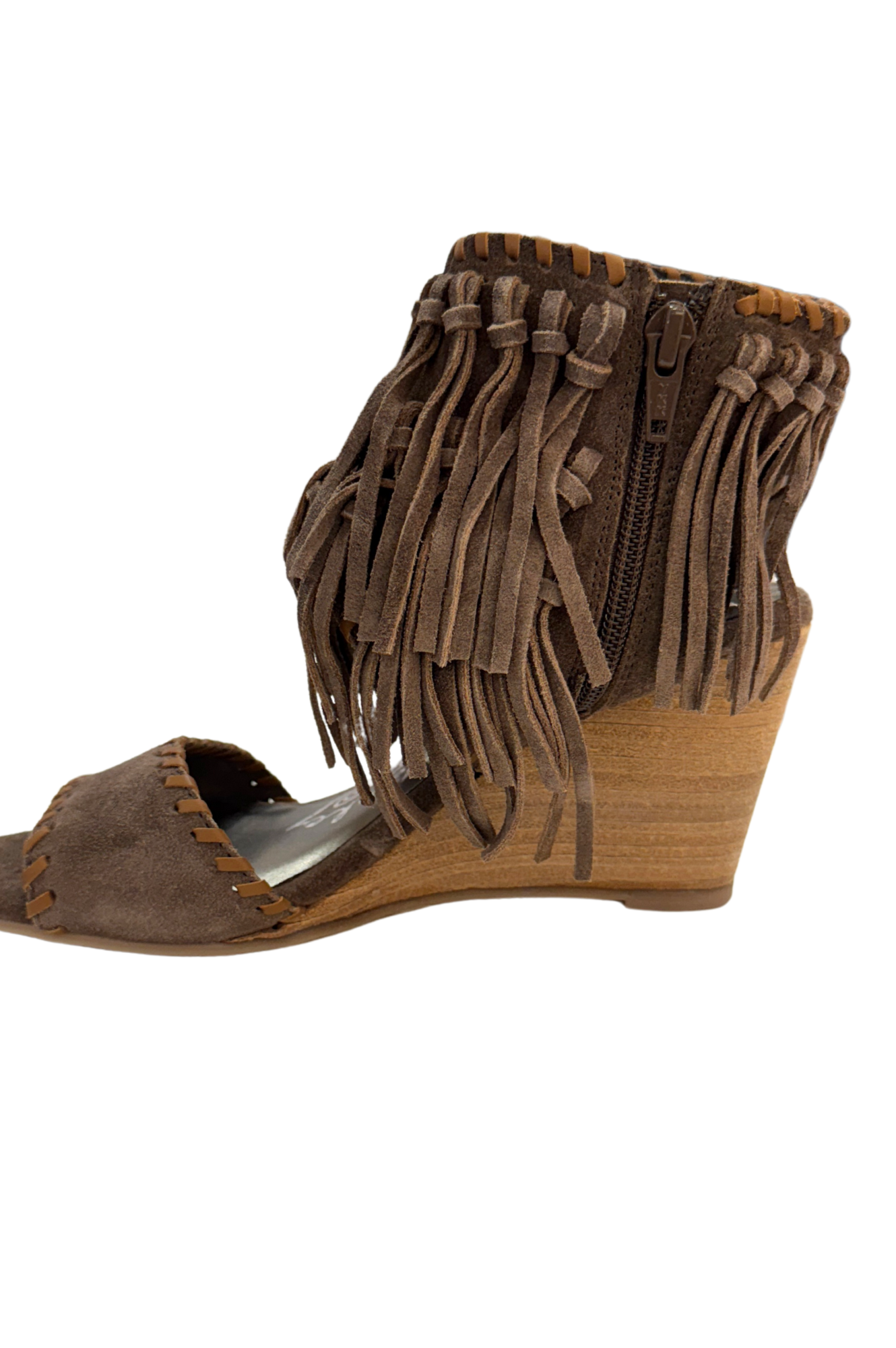 True Fringe Wedge in Taupe-140 Wedges-Stay Foxy Boutique, Florissant, Missouri