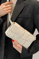 Zenana Vegan Leather Woven Crossbody Bag-Stay Foxy Boutique, Florissant, Missouri