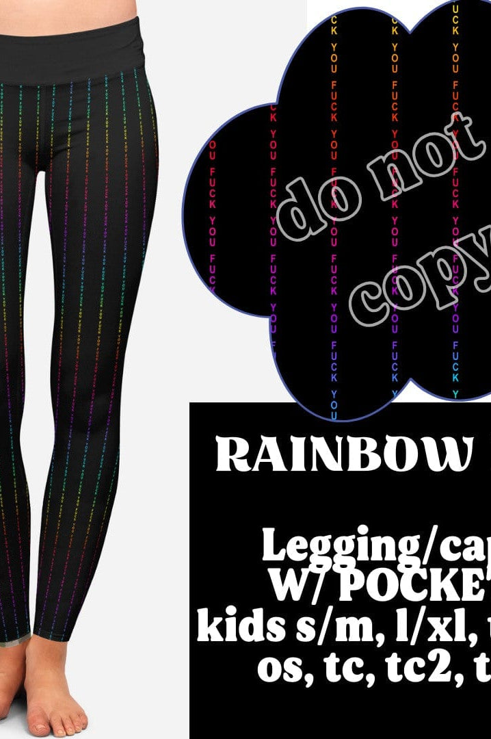 RAINBOW F.U. - B86- LEGGING/CAPRI-Stay Foxy Boutique, Florissant, Missouri