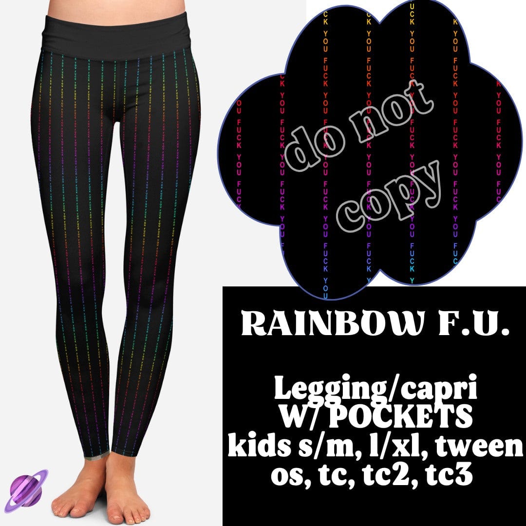 RAINBOW F.U. - B86- LEGGING/CAPRI-Stay Foxy Boutique, Florissant, Missouri