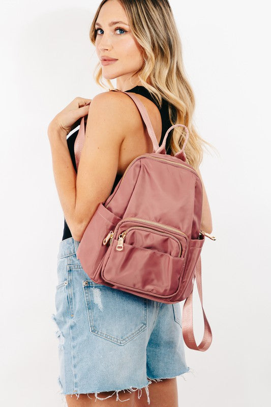 Fame Multi Pocket Nylon Backpack Bag-Stay Foxy Boutique, Florissant, Missouri