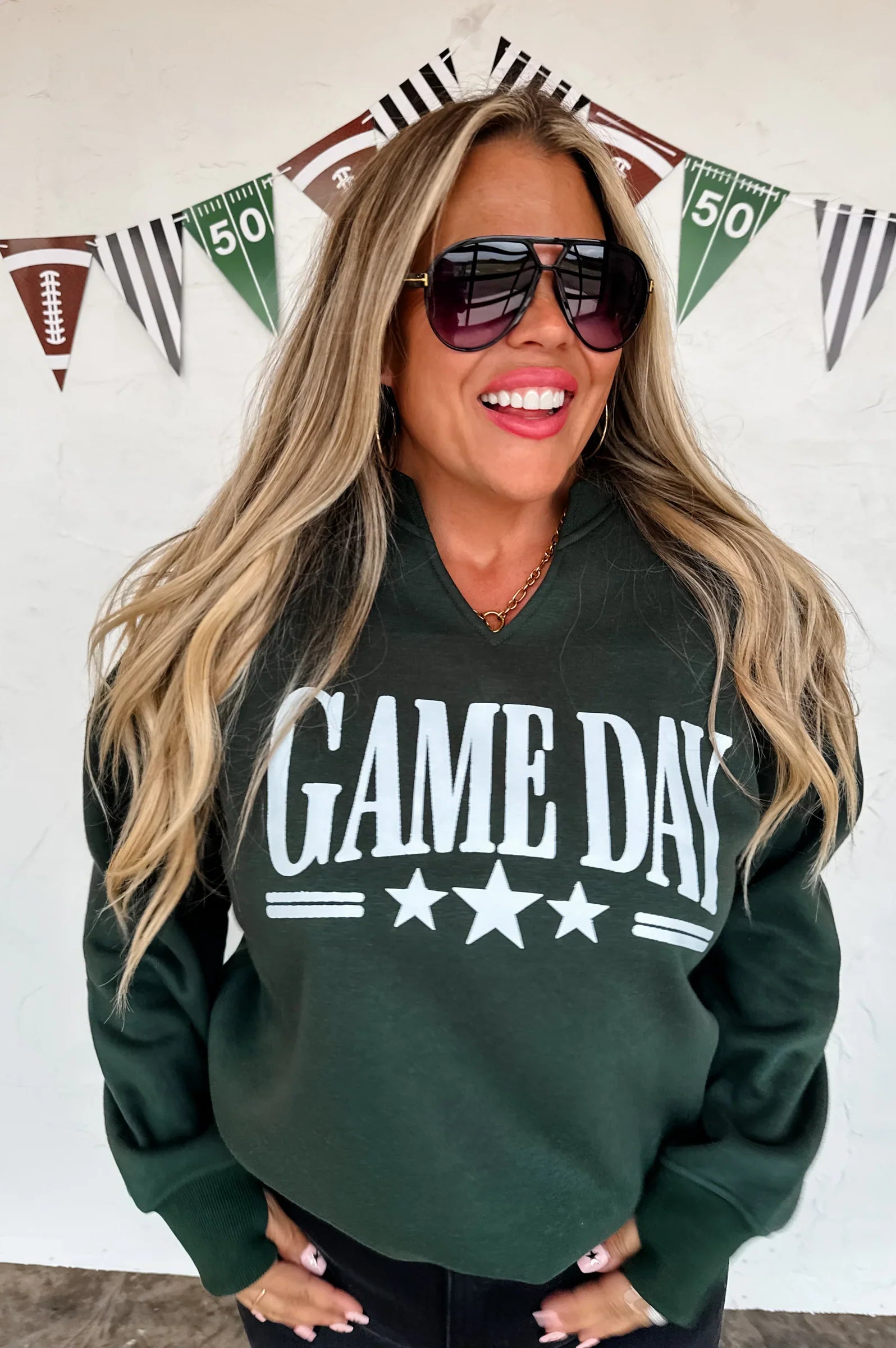 PREORDER: Blakeley Kickoff Cut Sweatshirt-Womens-Stay Foxy Boutique, Florissant, Missouri
