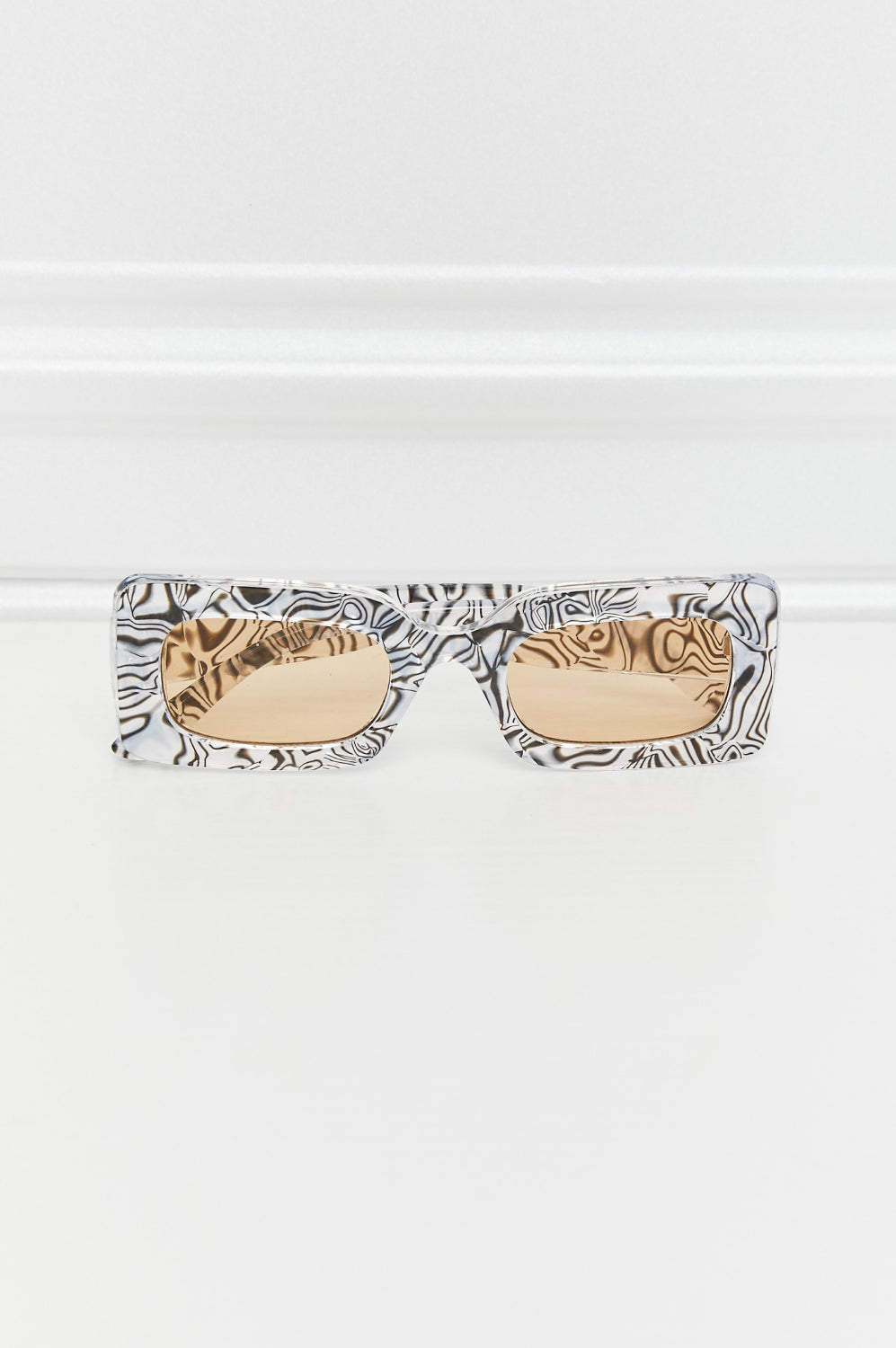 Tortoiseshell Rectangle Polycarbonate Sunglasses-Stay Foxy Boutique, Florissant, Missouri