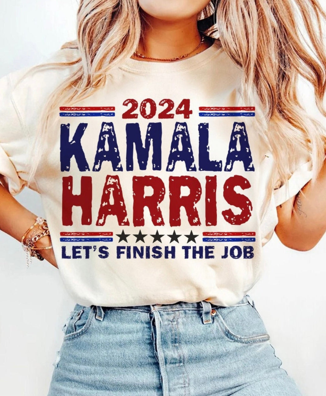 Finish The Job Distressed Graphic T-Graphic T-Stay Foxy Boutique, Florissant, Missouri